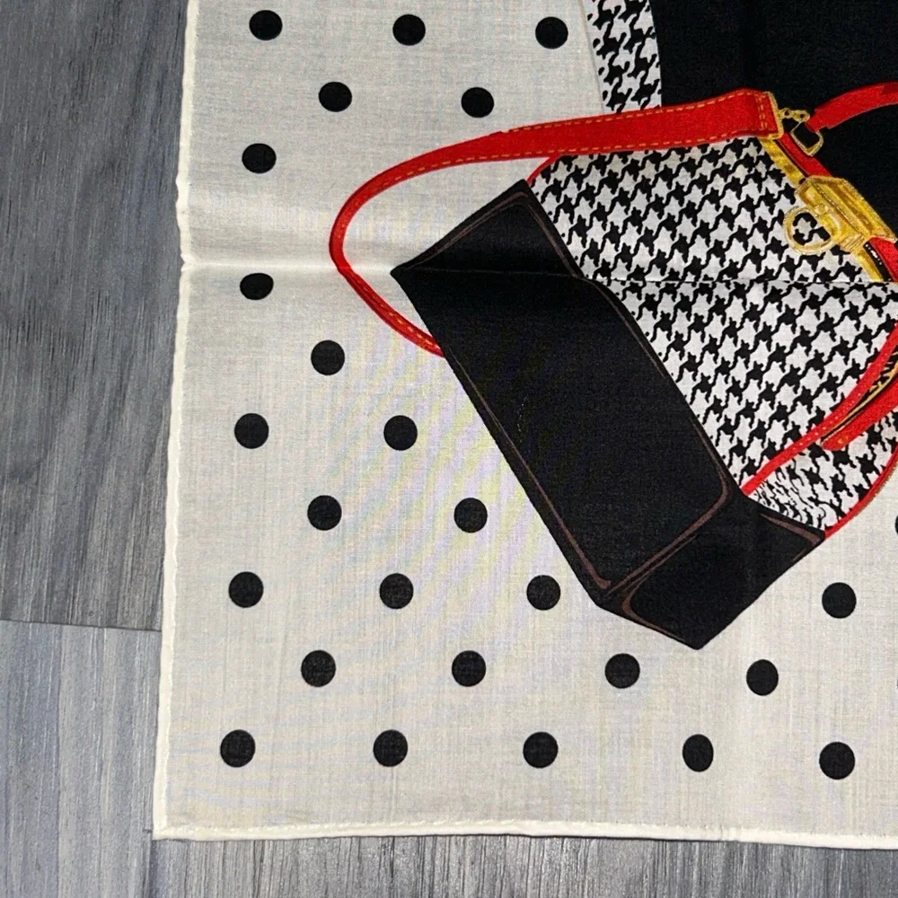 Christian Dior Vintage 90s Cannage Bag Polka Dot Handkerchief Scarf